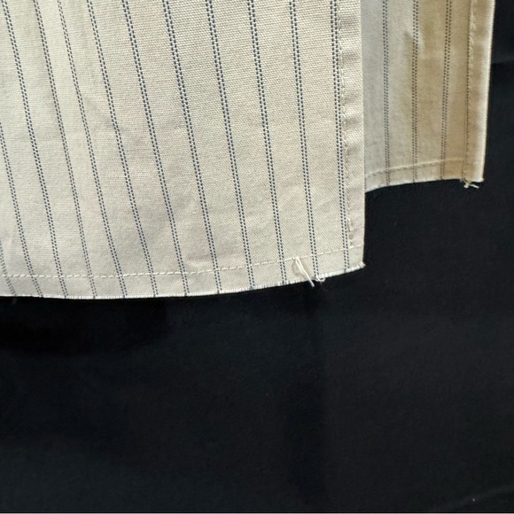 NWT ZARA Beige Vertical Striped Skirt with Single Pocket Double Side Slit Skirt - Picture 8 of 13